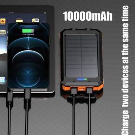 10000mAh Portable Fast Charging Power Bank 2USB Solar Charging with Flashlight For iPhone Xiaomi Android 10000mAh Portable Fast Charging Power Bank 2USB Solar Charging with Flashlight For iPhone Xiaomi Android