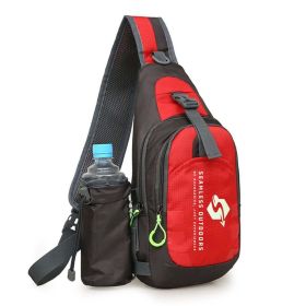 "Seamless Outdoors Colorful Sling Bag With Water Slot " (Color: Red) "Seamless Outdoors Colorful Sling Bag With Water Slot " (Color: Red)